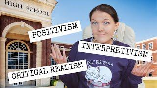 Paradigms of research for graduate PhD students | positivism, interpretivism, critical realism