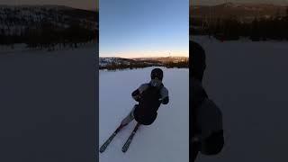 Relaxed carve skiing in Sweden