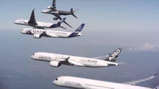 IMPRESIONANTE VUELO DE 5 AIRBUS JUNTOS HACIENDO HISTORIA