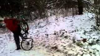 going down a hill on a broken bike