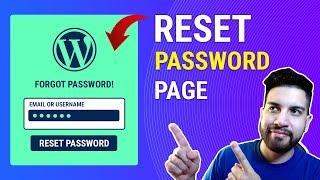 How To Create A Reset Password Page On Wordpress