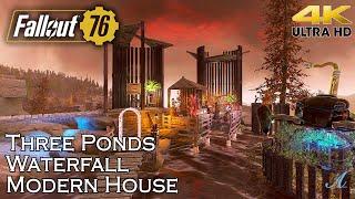 Fallout 76 - Three Ponds Waterfall Modern House camp (Skyline Valley)