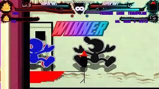 MUGEN: Fire 4x vs. Fireman Grab Trampoline and Mr. Game & Watch 3x