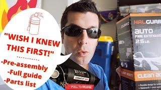 HOW TO INSTALL HALGUARD FIRE EXTINGUISHER IN YOUR CAR - WATCH THIS BEFORE YOU BUY!