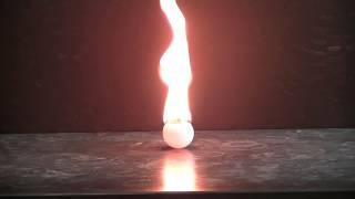 Ping pong balls are flammable!