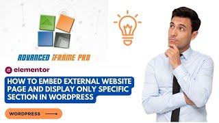 How to Embed external website page and display only Specific Section in WordPress