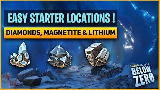 Easy Starter Diamonds, Magnetite and Lithium | Subnautica Below Zero