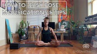 "I Can't Sit Cross Legged!" | How To: Easy Pose Modifications & Tips