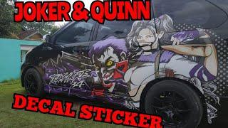 Joker & Harley Quinn, Pasang Decal Mobil makin keren #decal #decalmobil #joker #quinn #avanza