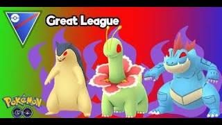 Triple Shadow Johto Starters Team in Go Battle League for Great League, Season 21, in Pokémon Go