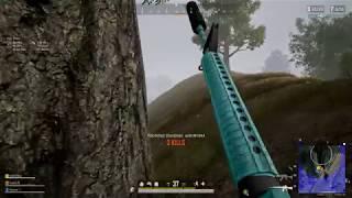 PUBG [FPP 3-Man Squad] - Erangel hillside M16 kill - battlestat skin