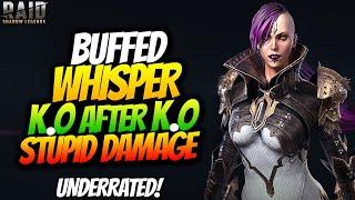 BUFFED WHISPER IS SO MUCH FUN AND SHE WRECKS EVERYTHING!! CHAMPION SPOTLIGHT RAID SHADOW LEGENDS