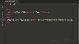 HTML abbr tag