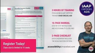 InDesign for Accessibility Training Class