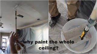 How To paint over a Drywall Repair (You Don't Need To Paint The Whole Ceiling!)