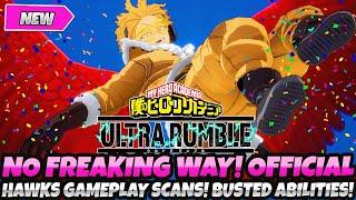 *NO FREAKING WAY!* OFFICIAL HAWKS GAMEPLAY SCANS! BUSTED ABILITIES & SKILLS! (My Hero Ultra Rumble