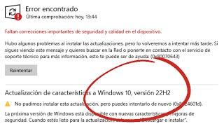 Solución Windows 10 22H2 No puedes actualizar tu PC desde Windows Update