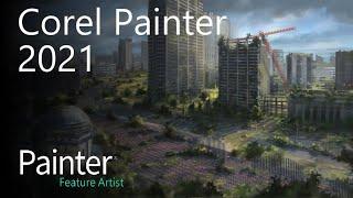 Corel Painter 2021 - Abandoned City Concept with added Explanation (Davey Baker)