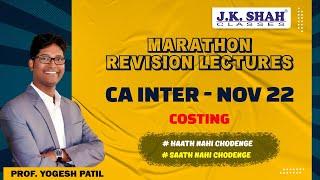 CA INTER NOV 22 | MARATHON REVISION | COSTING