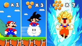 Super Mario Bros. But When Dragon Balls Make Mario Become GOKU in Super Mario Ball Z