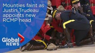 Iconic Canadian Mounties collapse during appointment of new commissioner