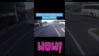 Road Rage Police the motorcycle hit a police car dash cam fail Bad Drivers #shorts