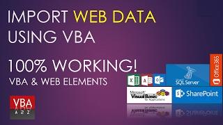 Web Automation - How to import web data using VBA