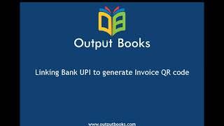 UPI QR Code in Output Books Invoice