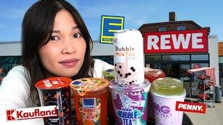 ich teste die seltsamen BUBBLE TEAS von Rewe und Co. (schockierend)