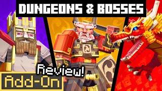 9 NEW BOSS BATTLES in Minecraft Survival with DUNGEONS & BOSSES ADDON