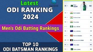 ICC Ranking 2024 | Top 10 Odi Batsman Rankings | Icc odi batting ranking 2024