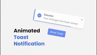 Animated Toast Notification with Progress Bar in HTML CSS & JavaScript