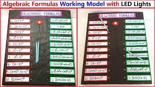 algebraic expressions working model project using led lights - maths tlm - diy - | howtofunda