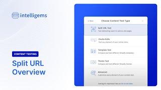 Shopify Content Tests with Intelligems - Split URL Overview