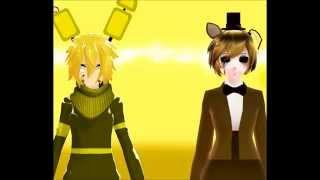 (MMD) Springtrap and Golden Freddy Screams(Motion DL)