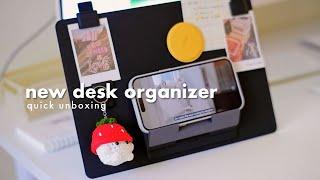 unbox my new desk organizer with me | magboard + tablet holder + accessories ️