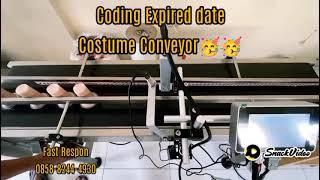 Mesin Coding Expired date in conveyor