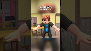 The man hated his cat but he saved his life | #roblox #animation