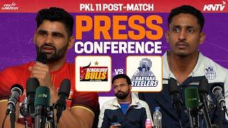 PKL 11 M68 | Bengaluru Bulls vs Haryana Steelers  | Press Conference ft. Pardeep & Coach Manpreet