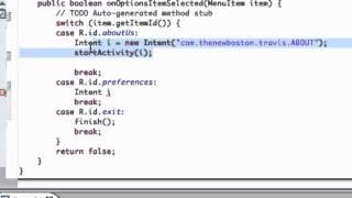 Android Developing Applications Tutorial   56   Creating a PreferenceActivity