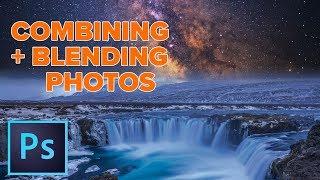 How to COMBINE + BLEND 2 PHOTOS in Photoshop
