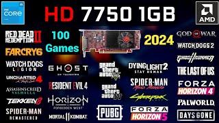 AMD HD 7750 1GB | Test 100 Games In 2024 + I5 4590 - RAM 12GB