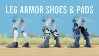 Unreal Engine 5 - Modular Leg Armor - Shoes and Pads  - Action RPG #133