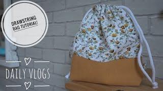 How to Sew a Simple Drawstring Bag (Daily Vlogs - Tuesday 28th April 2020)