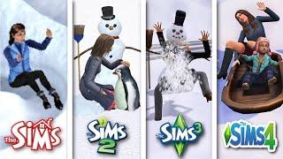 Sims 1 vs Sims 2 vs Sims 3 vs Sims 4 - Snow