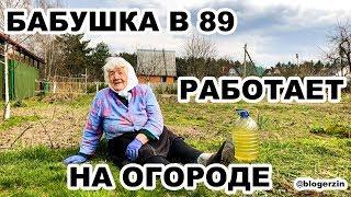 БАБУШКА ЗИНА РАБОТАЕТ НА ОГОРОДЕ В 89 ЛЕТ