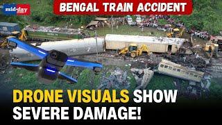 Bengal Train Accident: Scary Drone Visuals Show Extreme Damage At The Accident Spot
