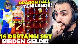 YENİ 16 DESTANSI SET BİRDEN GELDİ  3 SEVİYE IŞIN ATAN PALA VE DRAGON BALL SETLERİ! | PUBG MOBILE