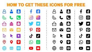 Get Free Social Media icons in Adobe illustrator | How to Create Social Media Icons in Illustrator