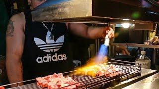 Taiwan Street Food and Attractions - BLOWTORCH Steak at Shilin Night Market! (Day 2)